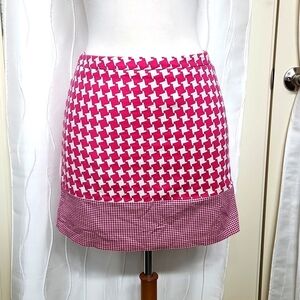 Michael Kors Pink Houndstooth Skirt